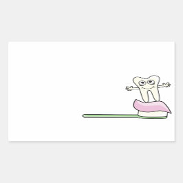 Niedlich Kids-Zahnarzt Rechteckiger Aufkleber