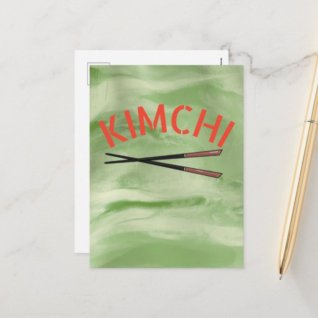 niedlich Kimchi Feiertagspostkarte (Vorderseite/Rückseite Beispiel)