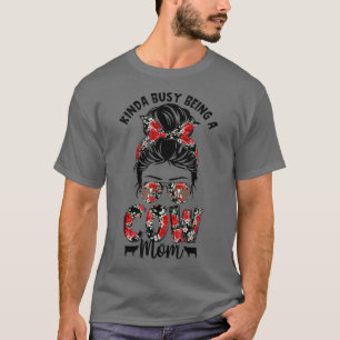 Niedlich Kinda beschäftigt, eine Kuh-Mama Messy Bu T-Shirt