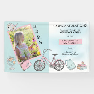 Niedlich Kindergarten Foto Girl Herzlichen Glückw Banner