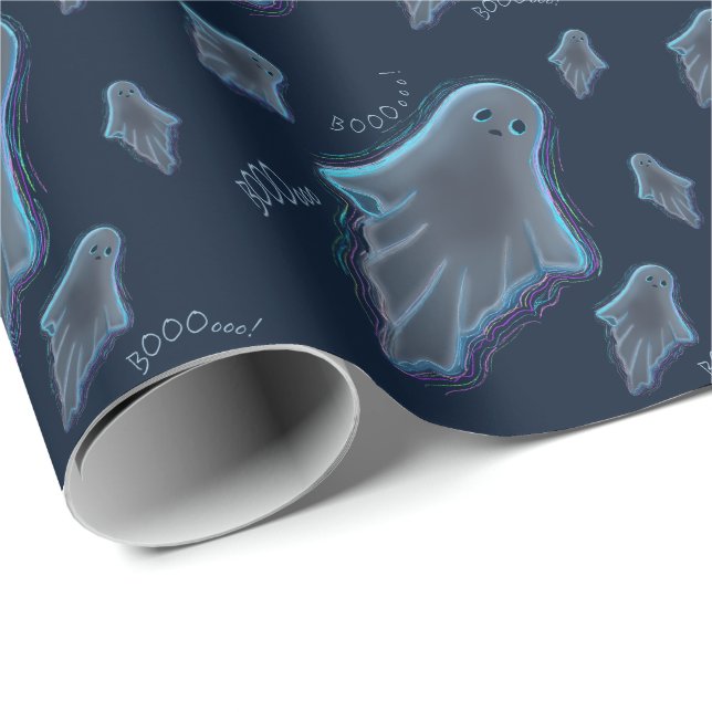 Niedlich KiniArt Ghost Geschenkpapier (Rolleneckpunkt)