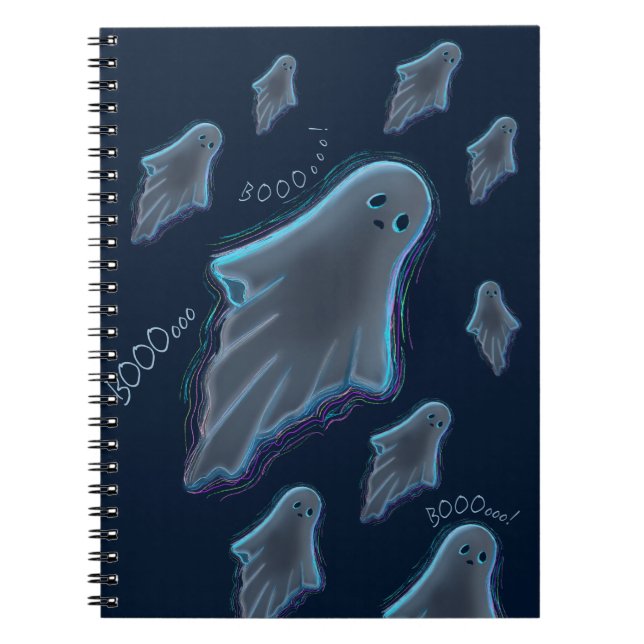 Niedlich KiniArt Ghost Notizblock (Vorderseite)