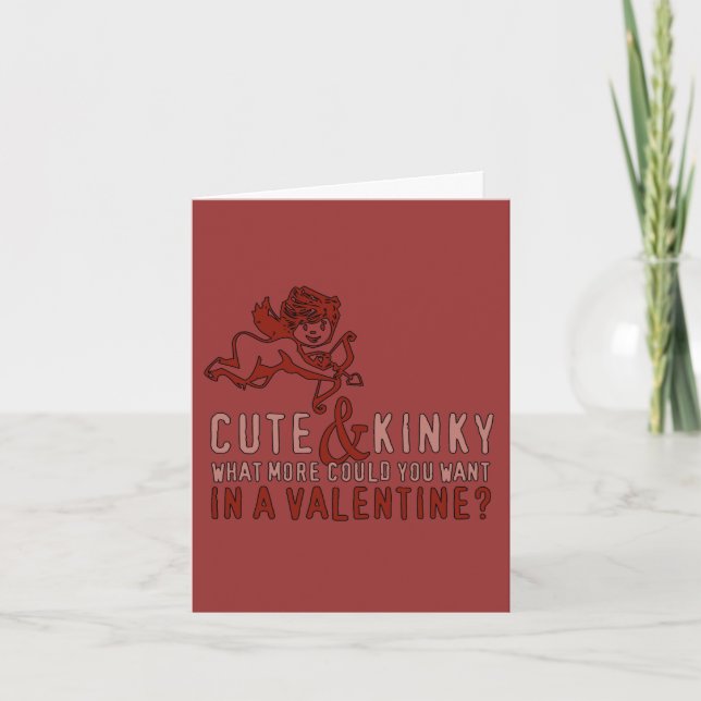 Niedlich & kinky Valentine Feiertagskarte (Vorderseite)