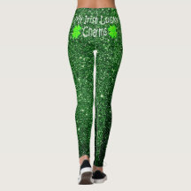 Niedlich Kiss My Lucky Charms Irish Green Glitzer