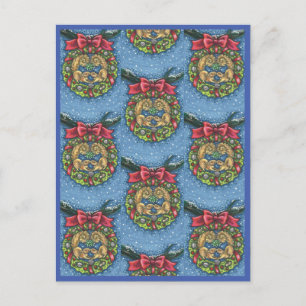 NIEDLICH KISSING SQUIRRELS UNTER MISTLETOE, ABER S POSTKARTE