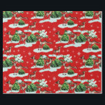 Niedlich Kitschy Retro Christmas Reindeer Geschenkpapier<br><div class="desc">Das Papier der Verpackung ist ein reizvolles und skurriles Design,  das ein Gefühl von Nostalgie und Feiertagsstimmung weckt. Vor einem lebendigen roten Hintergrund finden Sie eine bezaubernde Szene aus niedlichen,  Retro-,  Kätzchen-Rentieren,  die zwischen billigen,  schneebedeckten Wolken erstarrt.</div>