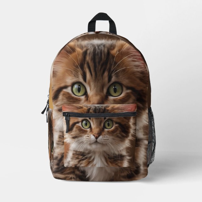 Niedlich Kitten Bedruckter Rucksack (Vorderseite)