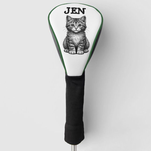 NIEDLICH KITTEN CAT ART CUSTOM Golf Head Cover Golf Headcover (Vorderseite)