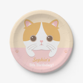 Niedlich Kitten Cat Birthday Party Paper Teller