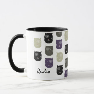 Niedlich Kitten Cat Faces Pet Foto Name Tasse