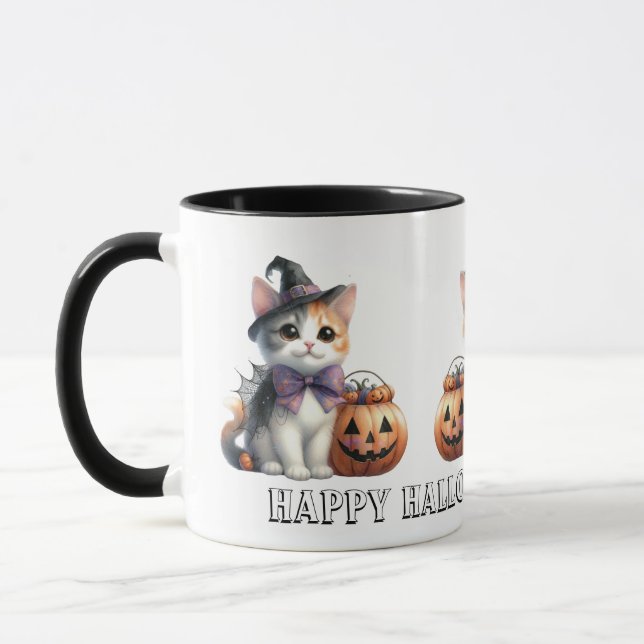 Niedlich Kitten Costume Cat Halloween Tasse (Links)