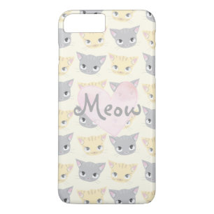 Niedlich Kitten Face Pattern Meow Case