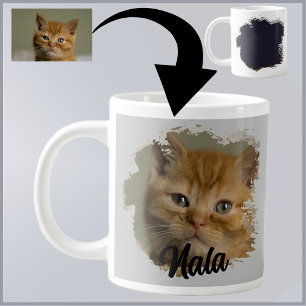 Niedlich Kitten Foto Cat Lover Grunge Spezielle Ta Jumbo-Tasse