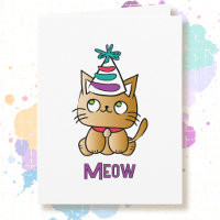 Niedlich Kitten Funny Sweet Cat Cartoon Geburtstag