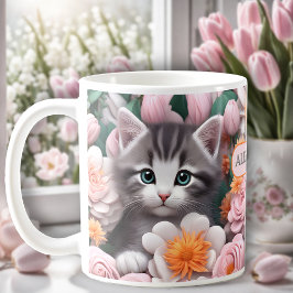 Niedlich Kitten Garden Cat Lover Name Tasse