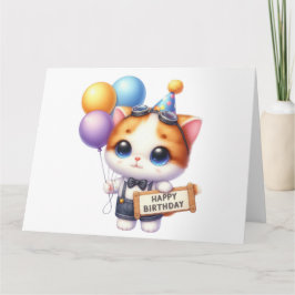 Niedlich Kitten Geburtstagskarte Karte