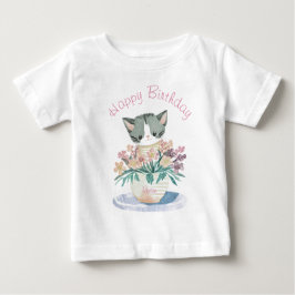 Niedlich Kitten | Happy Birthday Daughter Baby T-shirt