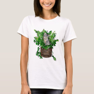 Niedlich Kitten in Catnip Pot T-Shirt