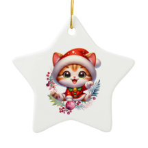 Niedlich Kitten in Santa Costume Weihnachten