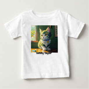 Niedlich Kitten. Lebhafte Farben. bearbeitbar Baby T-shirt