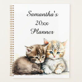Niedlich Kitten Personalisiert Planner Planer
