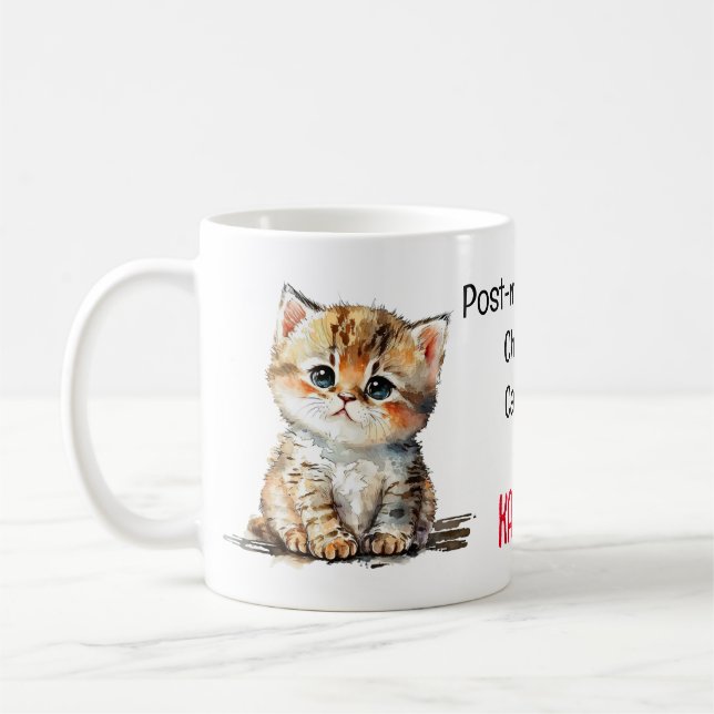 Niedlich Kitten Post-menopausal Kinderlose Katze L Kaffeetasse (Links)
