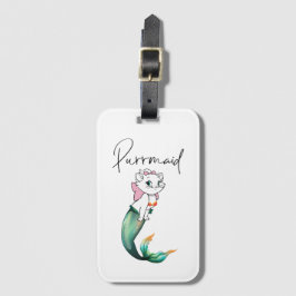 Niedlich Kitten Purrmaid - Fun Mermaid Cat Design Gepäckanhänger