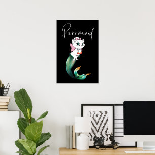Niedlich Kitten Purrmaid - Fun Mermaid Cat Design Poster