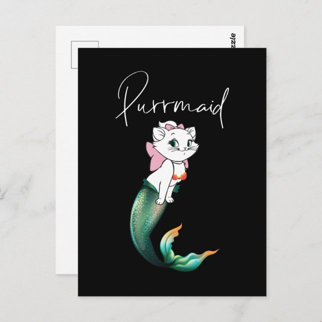 Niedlich Kitten Purrmaid - Fun Mermaid Cat Design Postkarte (Vorne/Hinten)