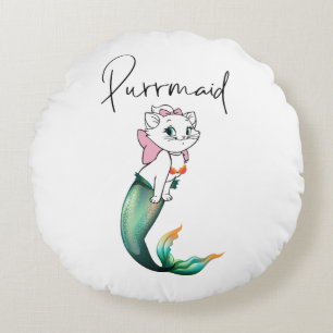 Niedlich Kitten Purrmaid - Fun Mermaid Cat Design Rundes Kissen