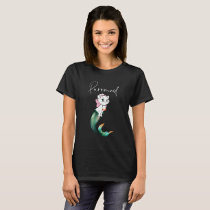 Niedlich Kitten Purrmaid - Fun Mermaid Cat Design T-Shirt