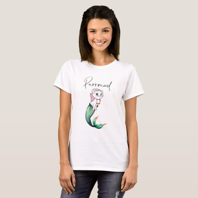 Niedlich Kitten Purrmaid - Fun Mermaid Cat Design T-Shirt (Vorne ganz)