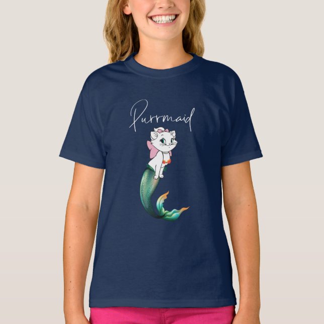 Niedlich Kitten Purrmaid - Fun Mermaid Cat Design T-Shirt (Vorderseite)