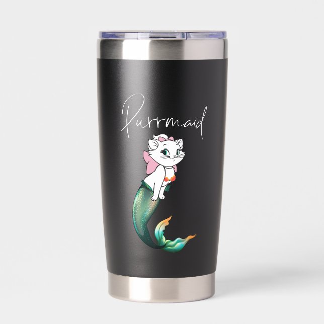 Niedlich Kitten Purrmaid - Fun Mermaid Cat Design Thermobecher (Vorderseite)