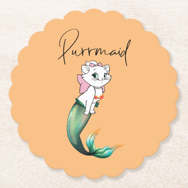 Niedlich Kitten Purrmaid - Fun Mermaid Cat Design Untersetzer (Vorderseite)