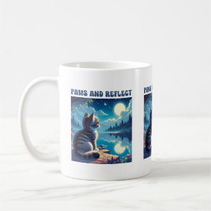 Niedlich Kitten Reflektiert Message-Tasse Kaffeetasse