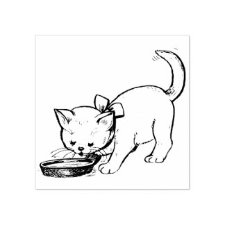 Niedlich Kitten Rubber Briefmarke Gummistempel