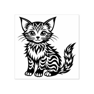 Niedlich Kitten Rubber Briefmarke Gummistempel