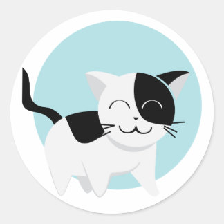Niedlich Kitten Runder Aufkleber