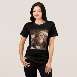 Niedlich Kitten Style Mode Tri-Blend Shirt