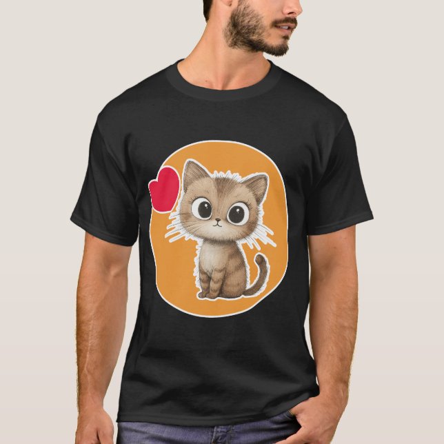 Niedlich Kitten T-Shirt (Vorderseite)