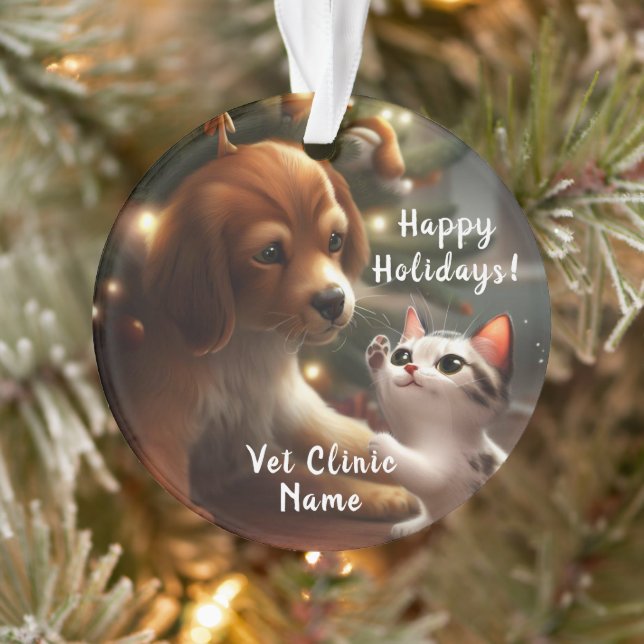 Niedlich Kitten und Welpen - Veterinärweihnachtsfe Ornament (Baum)