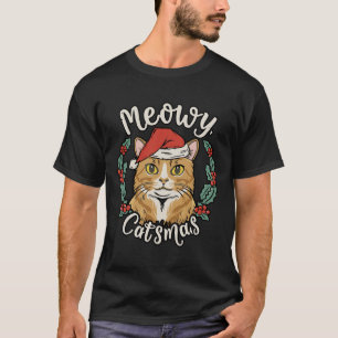 Niedlich Kitten Weihnachts-Weihnachtsmannmütze Meo T-Shirt