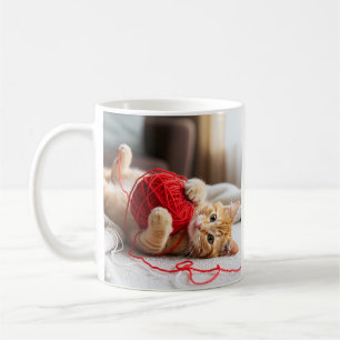 Niedlich Kitten Yarn Kaffeetasse