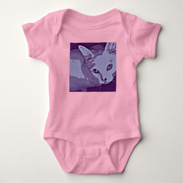 Niedlich Kitty Baby Crawler Strampler (Vorderseite)