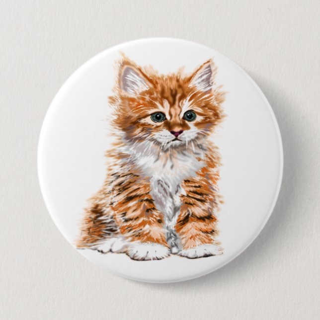 Niedlich Kitty Button (Vorderseite)