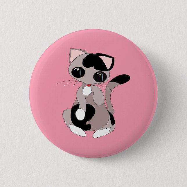 Niedlich Kitty Button (Vorderseite)