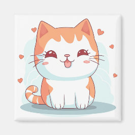 Niedlich Kitty Cartoon Kawaii Chibi Magnet