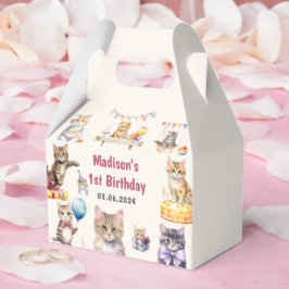 Niedlich Kitty Cat 1. GeburtstagsParty Geschenkschachtel