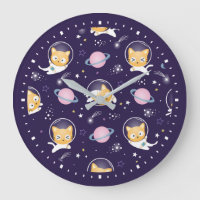 Niedlich Kitty Cat Astronauten Muster